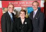 From left, Canterbury blood donors David Gammon, Ann Cooper and Robin Barraclough