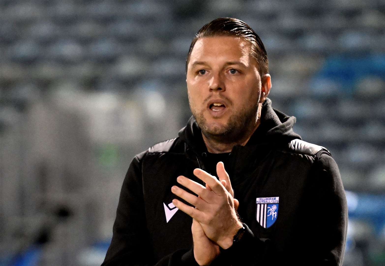 Gillingham manager Mark Bonner is aiming for a third straight win tomorrow (Friday) night Picture: Barry Goodwin