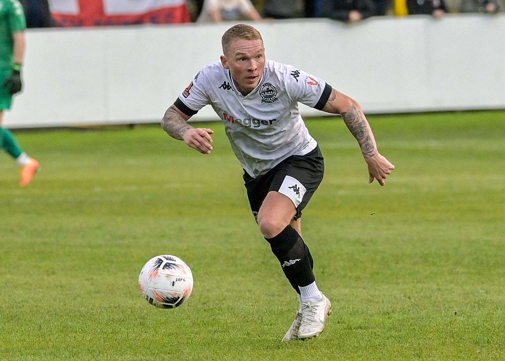 Dover's Myles Judd will miss their next match on Monday night at Chelmsford as he serves a suspension. Picture: Stuart Brock