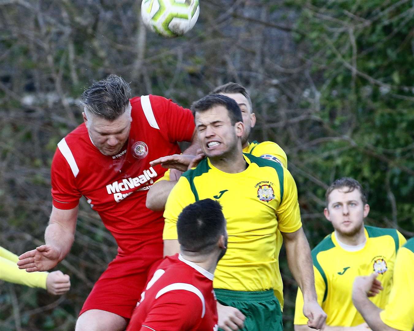 Corinthian up against Hollands & Blair in the Southern Counties East Premier Division Picture: Sean Aidan