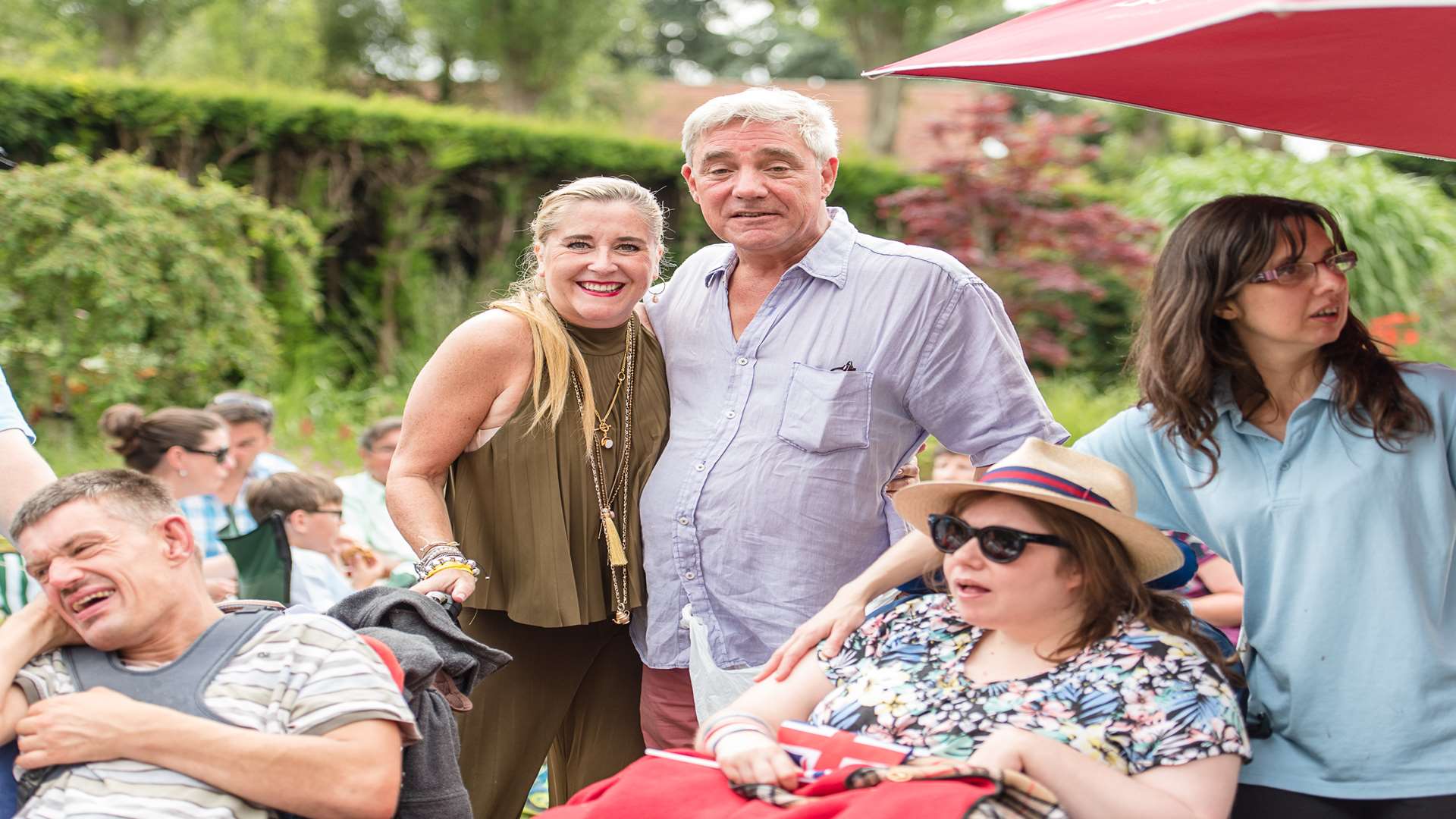 Steph and Dom Parker with Martha Trust residents Photo: Alan Langley