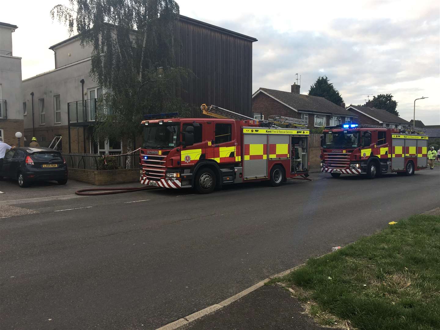 The flat fire at Wallis Avenue in Parkwood, Maidstone