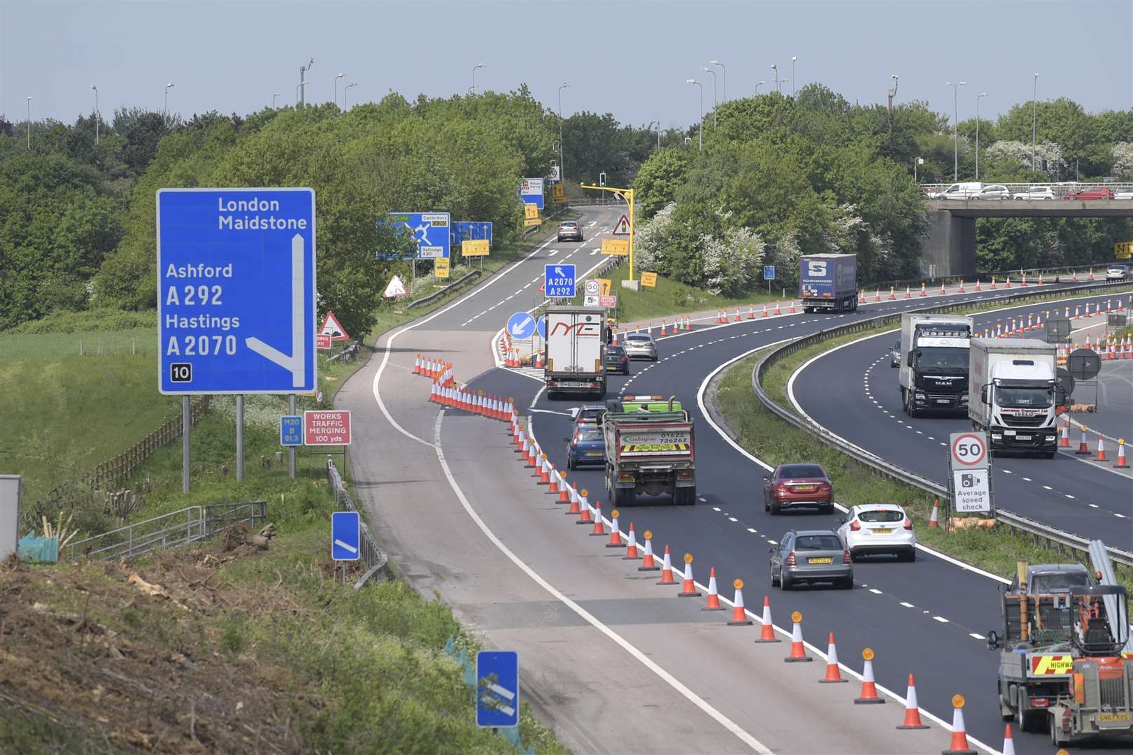 The incident happened near Junction 10 of the M20 at Ashford