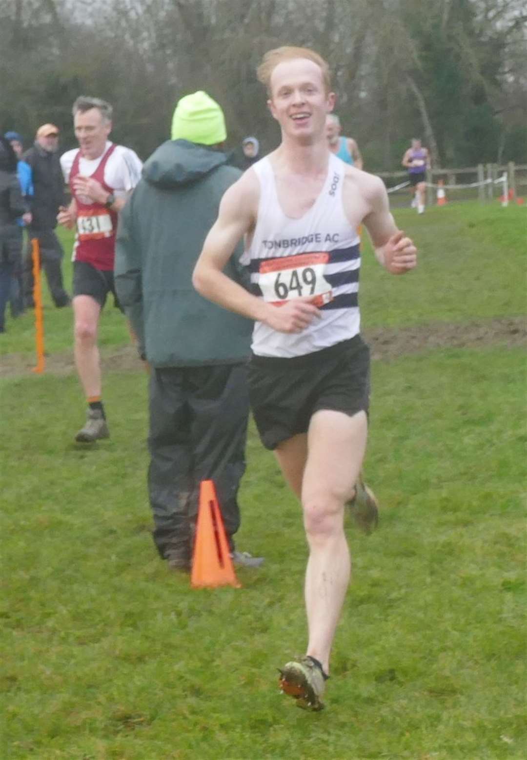 Tonbridge AC's James Kingston won the senior men's race at the Kent Cross-Country Championships. Picture: Mike Peel