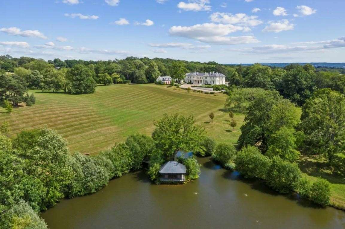 Bored indoors? You could always relax by the lake. Picture: Zoopla / Knight Frank