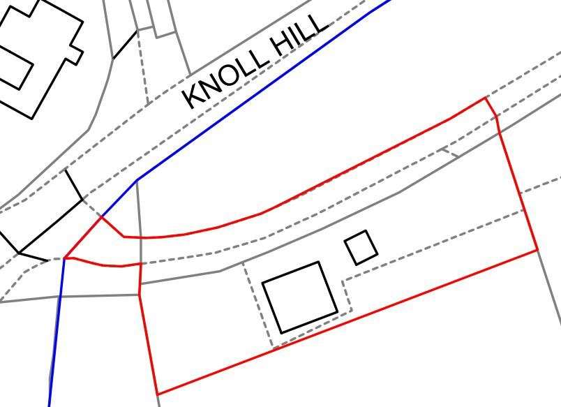 The site of the proposed holiday let at Paul O'Grady's former home off Knoll Hill, Aldington