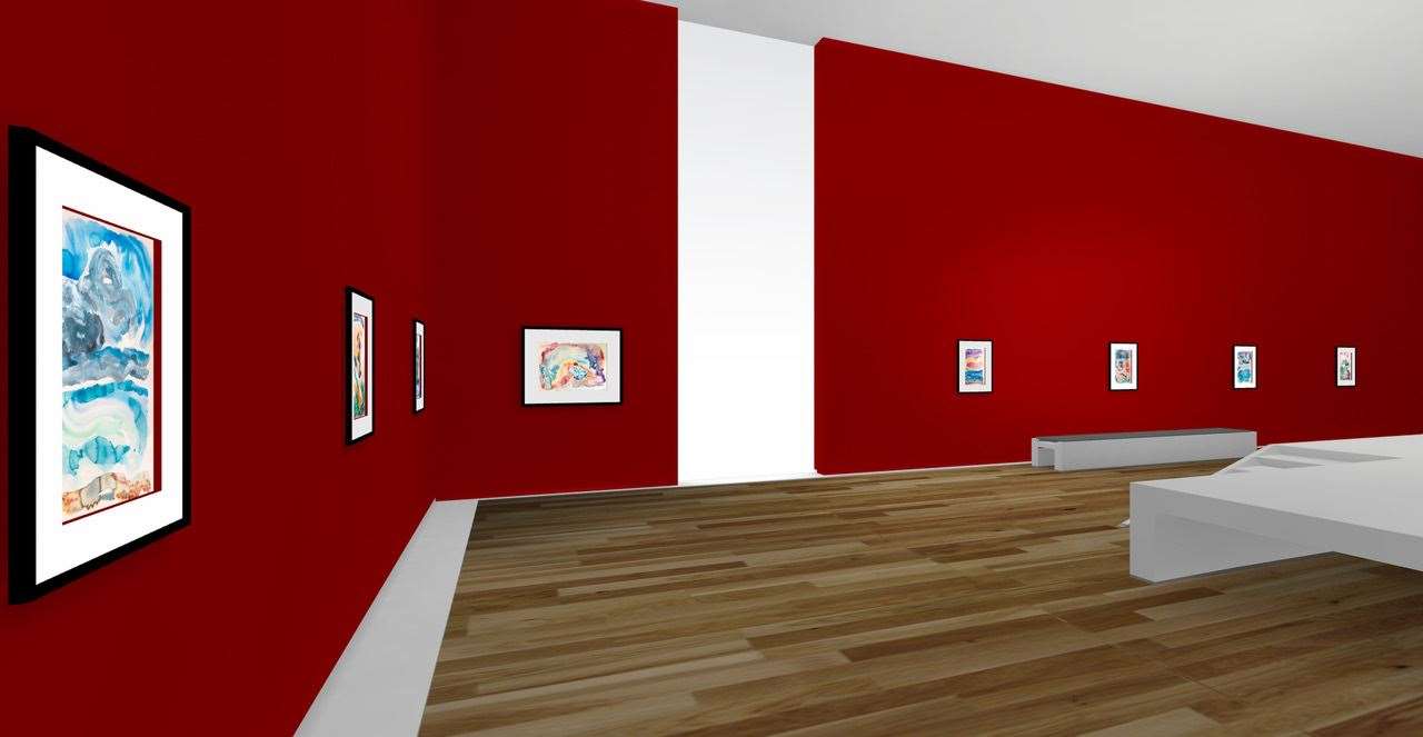 The virtual exhibition is designed to make people feel like they are walking through a gallery