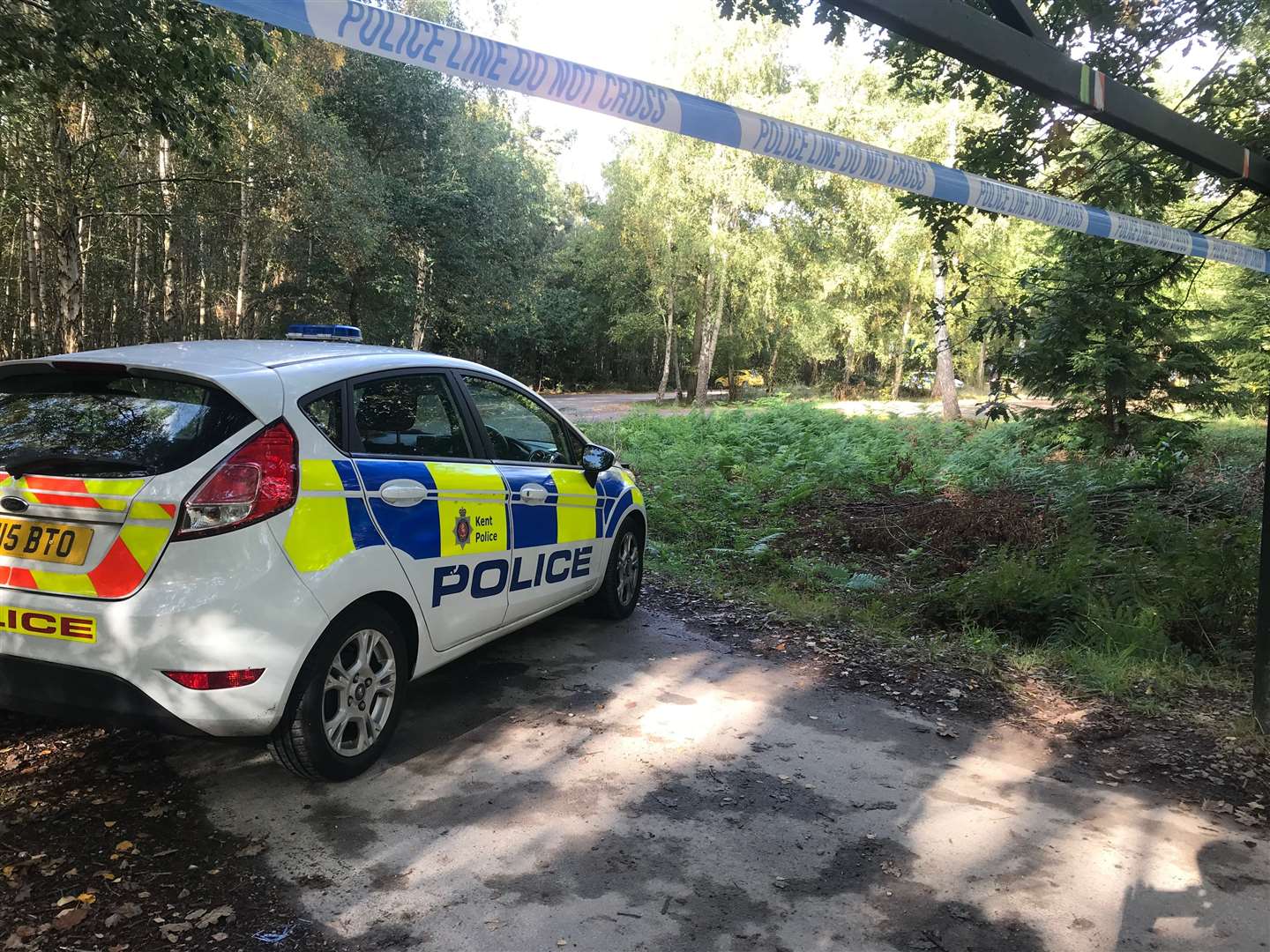 Police cordoned off Clowes Wood on September 27