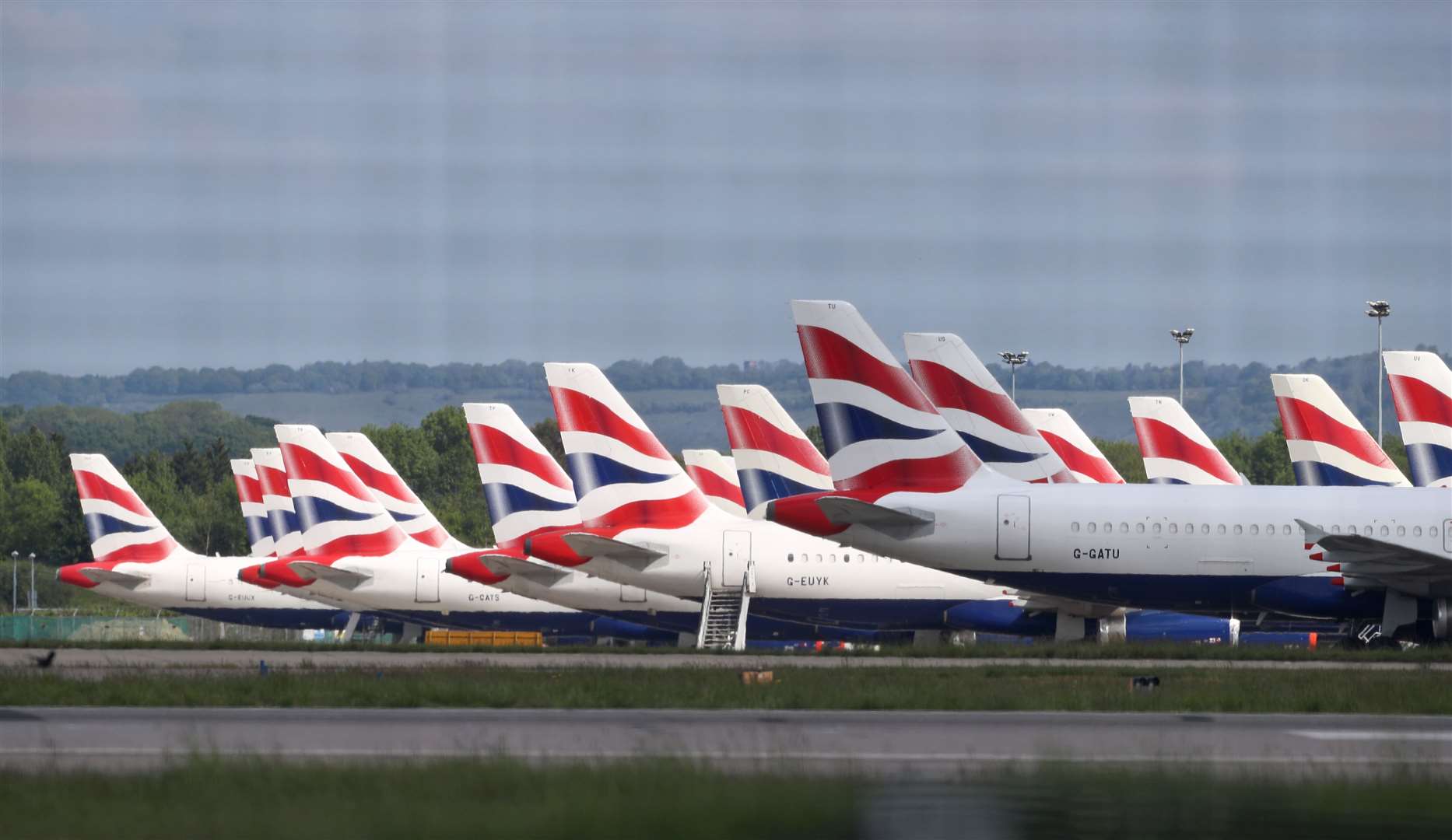 People have been flying less during the pandemic (Gareth Fuller/PA).