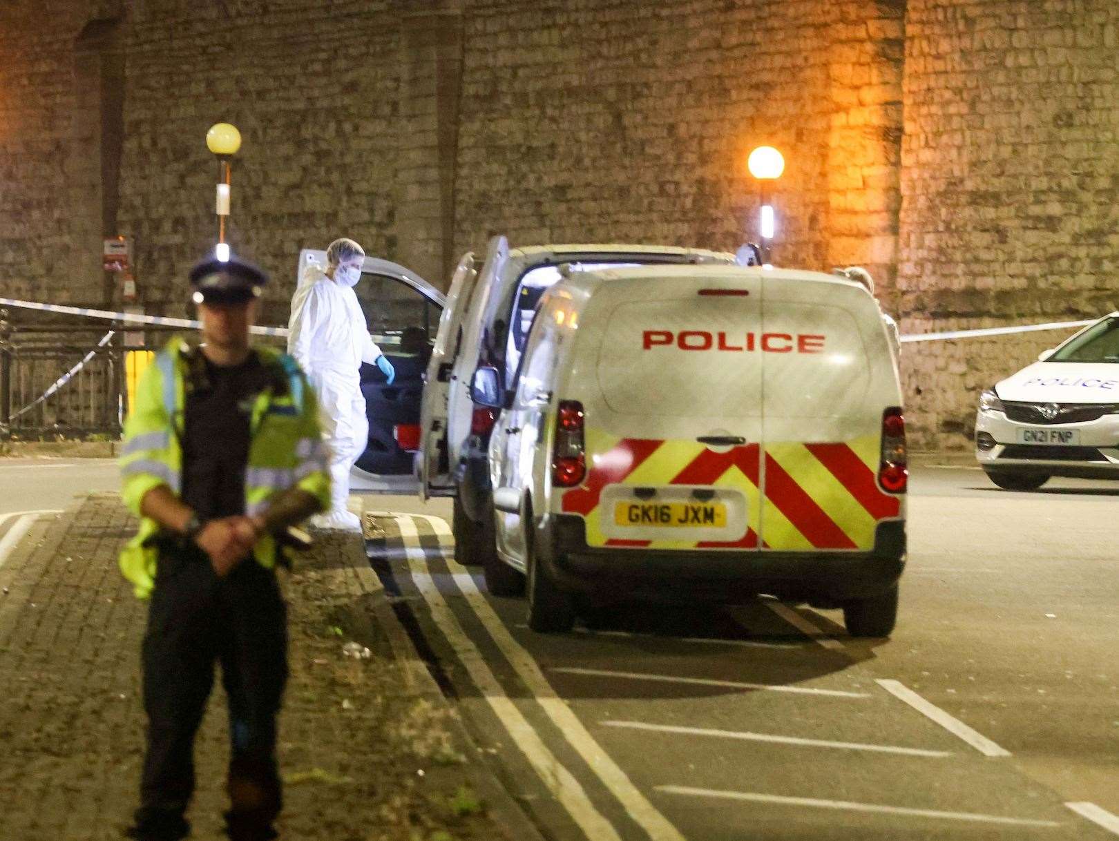 Police at the Hare and Hounds pub in Maidstone. Picture: UKNIP