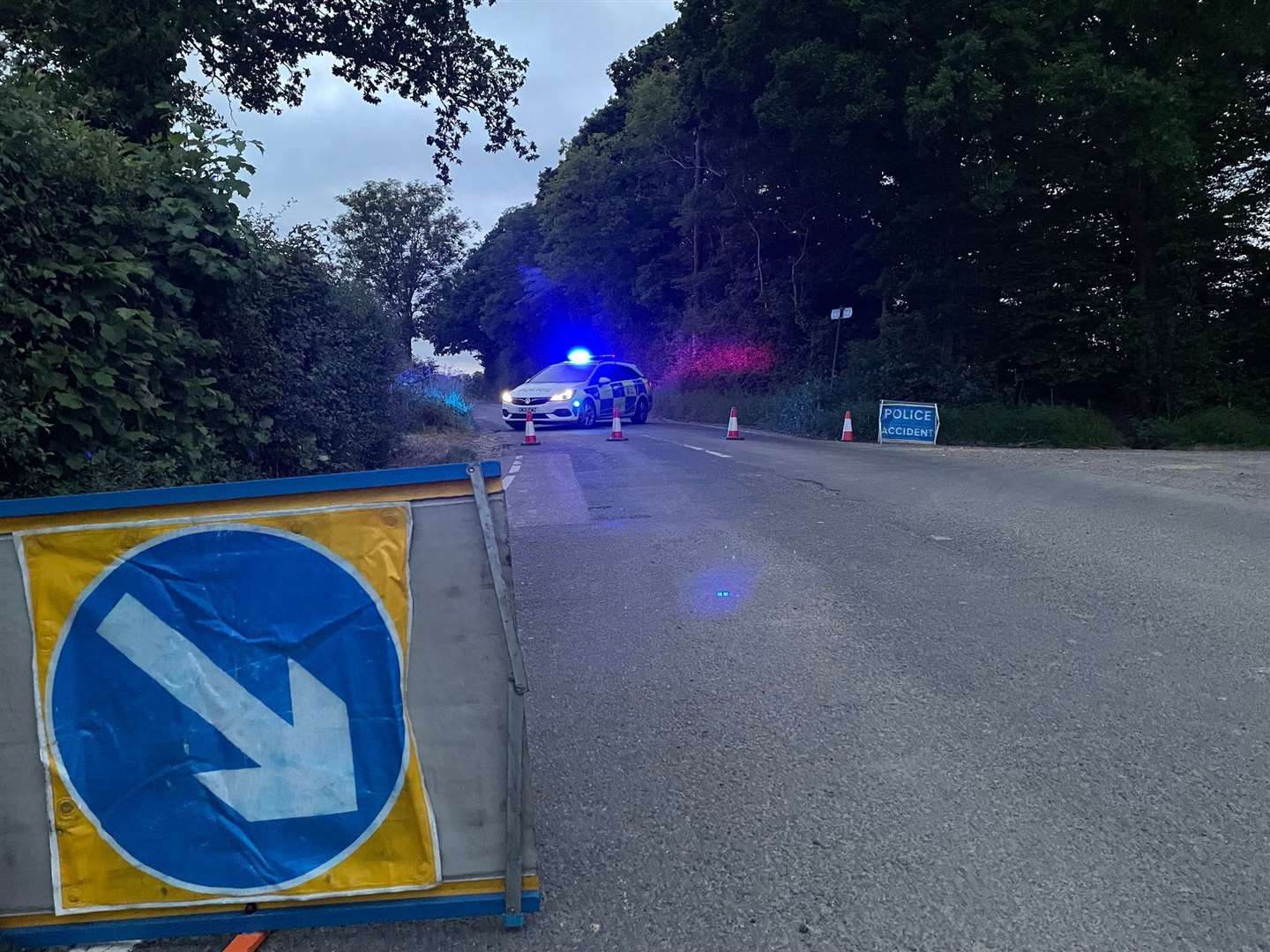 The crash happened at the junction of Bethersden Road and Plurenden Road in Woodchurch on Monday, June 5. Picture: BBC South East / Josie Hannett