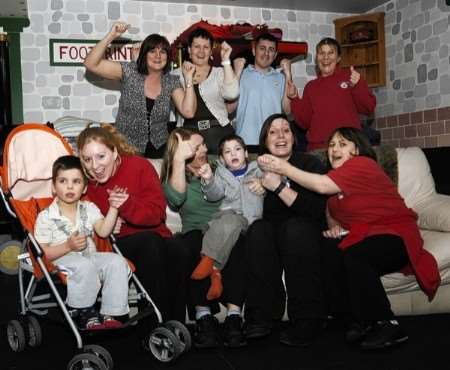 Residents and carers celebrate Kent Kids Miles of Smiles being picked as our charity of the year