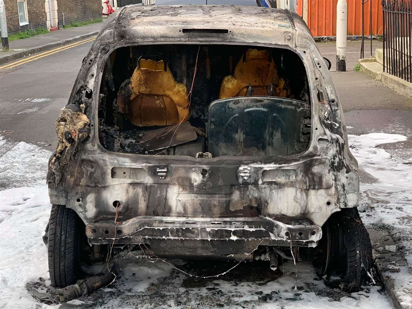 Amy Ware's Citroen C1 was set on fire in Bellevue Road