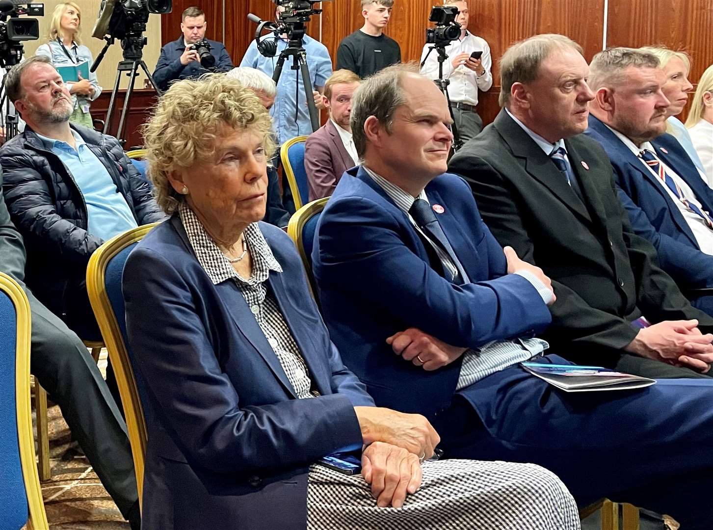 Baroness Kate Hoey attends the TUV manifesto launch at Dunsilly Hotel in Co Antrim (David young/PA)