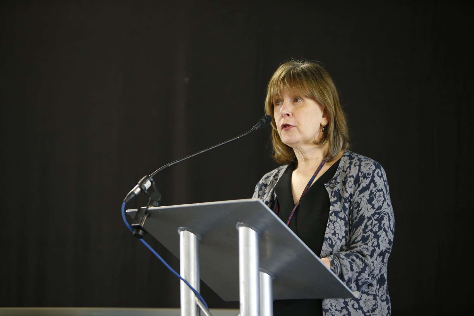 Returning Officer Alison Broom announces the results