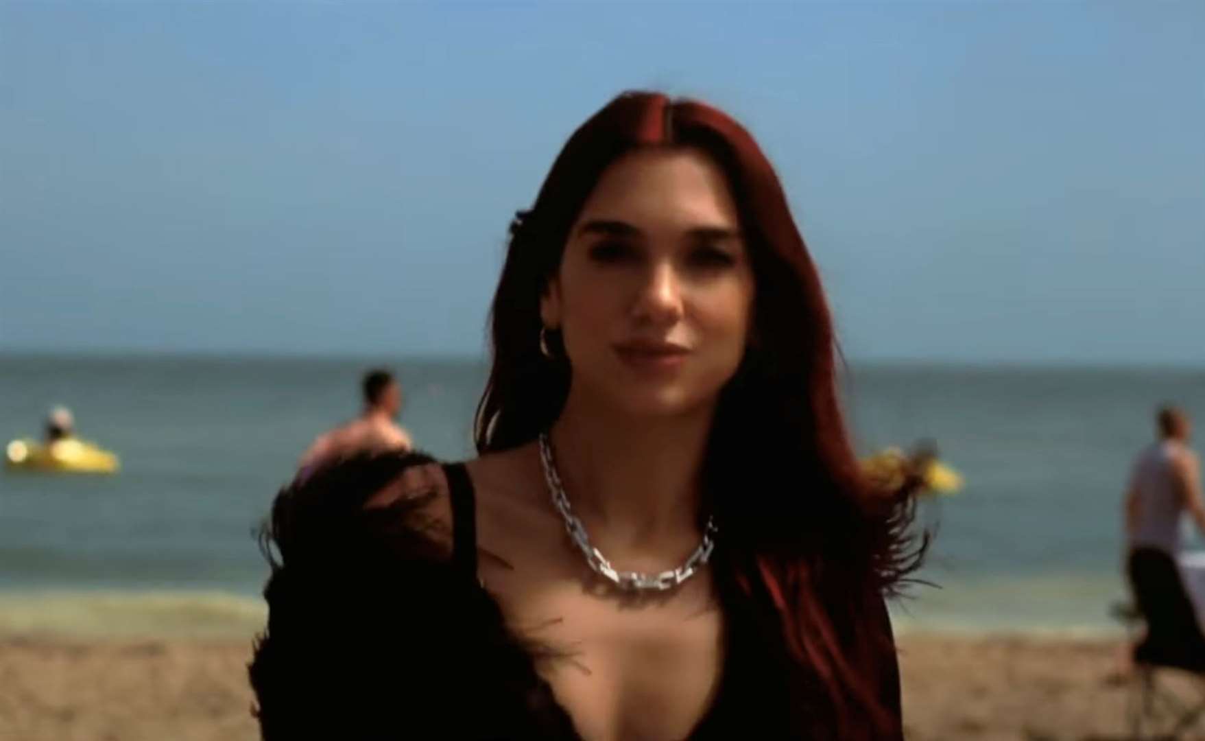 Dua Lipa can be seen walking on Viking Bay beach in Broadstairs in the new ad