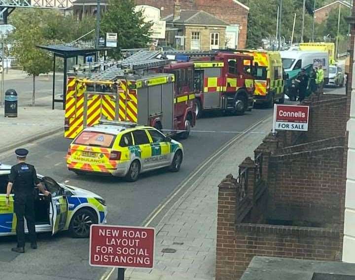 The tragedy sparked a large emergency response in Station Road West, Canterbury. Picture: Susan Demir