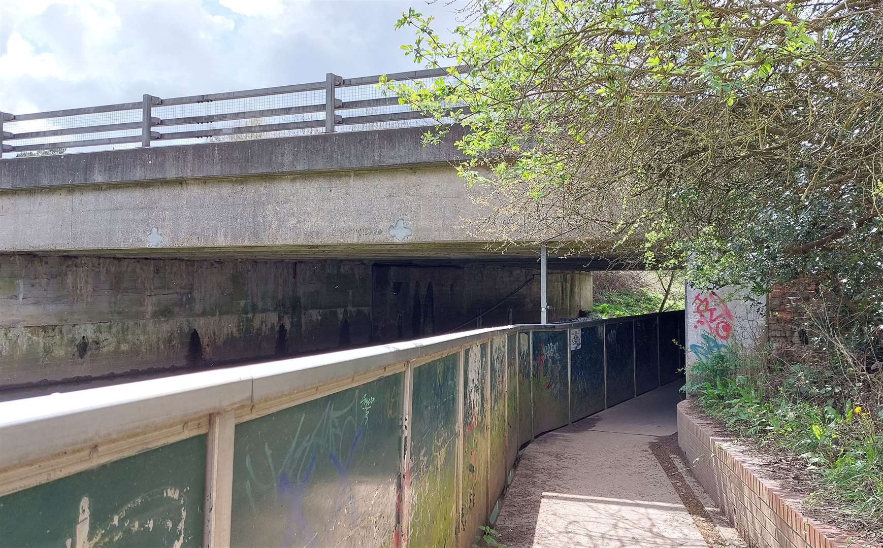The M20 underpass is a popular route with pedestrians and cyclists