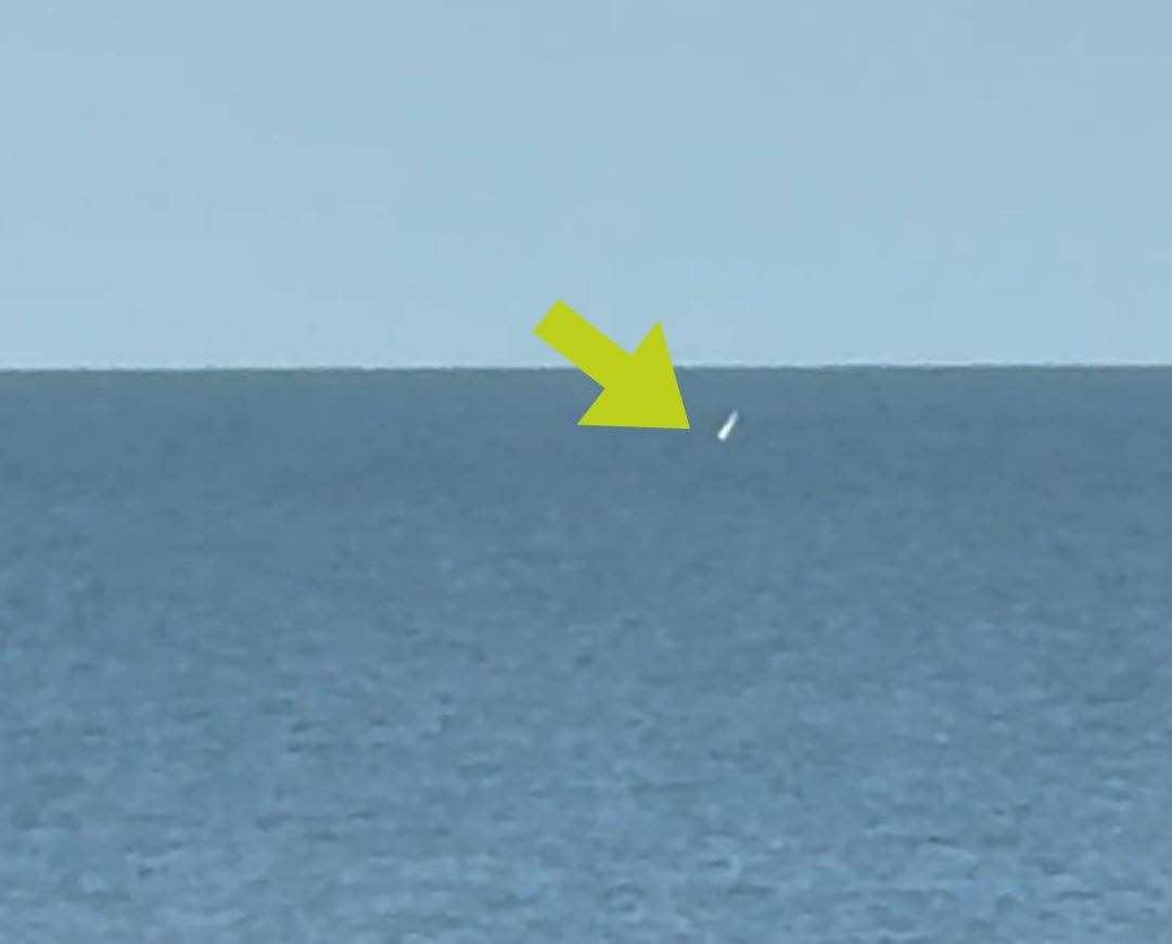 A humpback whale has been spotted splashing around off the coast near Deal. Picture: Kyle Thacker