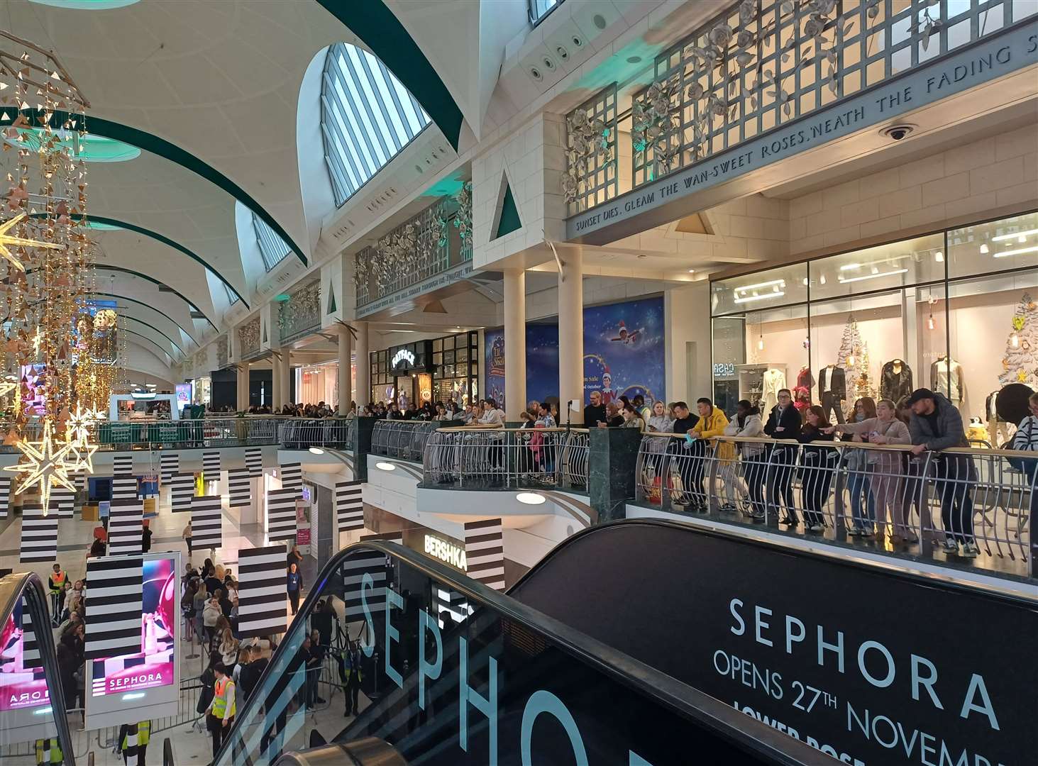 People camped overnight for the opening of Sephora in Bluewater Shopping Centre