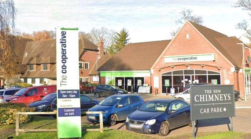 A man has been charged following reported thefts from the Co-op in Loudon Way, Ashford. Picture: Google