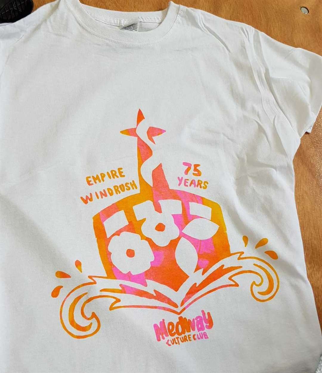 T-shirts created by the young people to wear during the procession