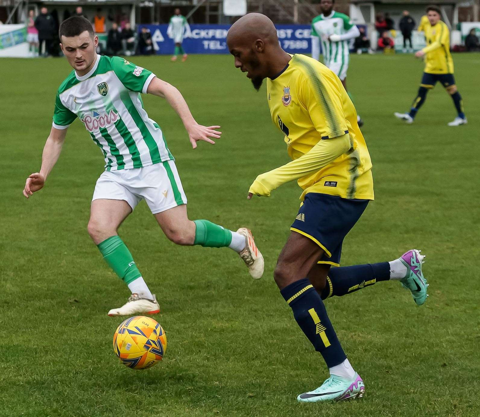 New signing Malachi Hudson on the charge for Whitstable. Picture: Les Biggs