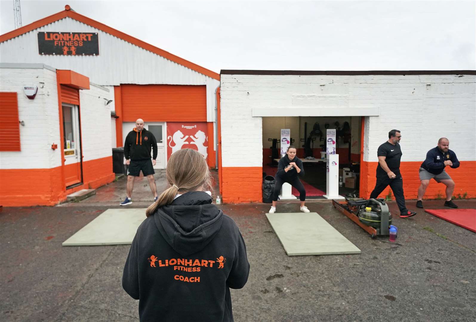 Some gyms moved equipment outdoors in recent weeks to reopen early, as per changing Government rules (Owen Humphreys)