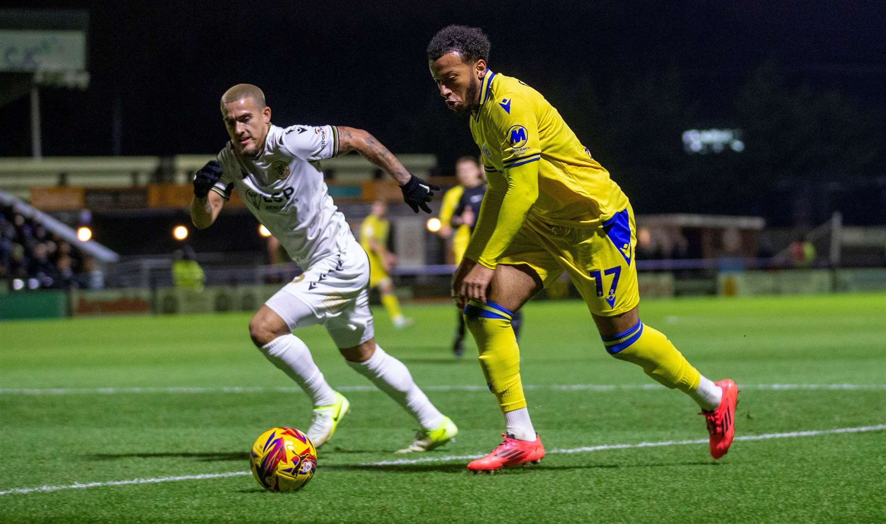 Jayden Clarke was a bright spark for the Gills in the first half at Bromley Picture: @Julian_KPI