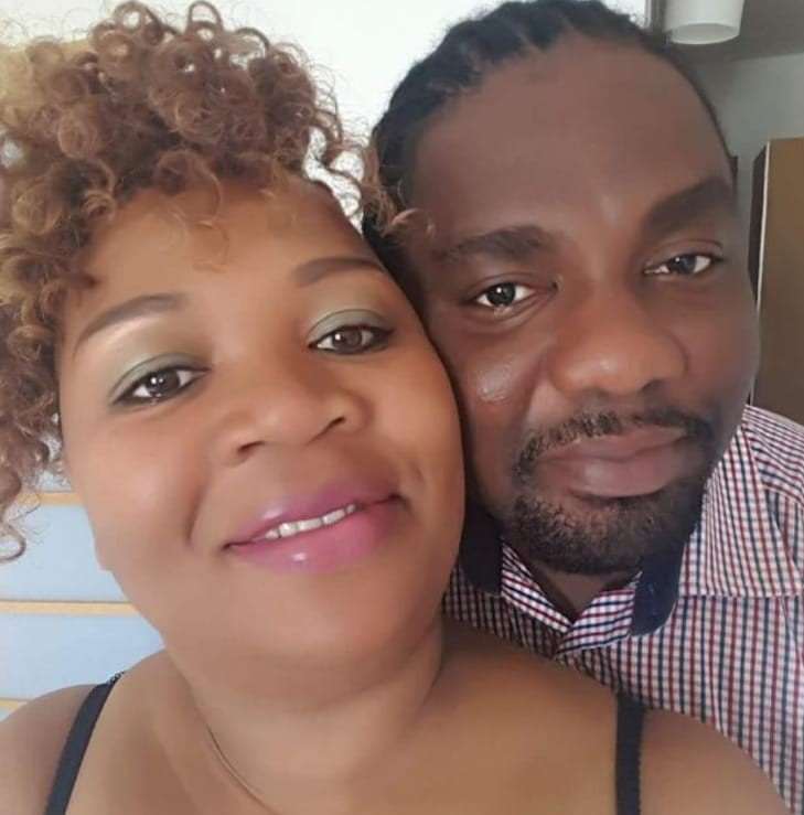 Charles Kwame Tanor with his partner, Prudence King (Prudence King/PA)