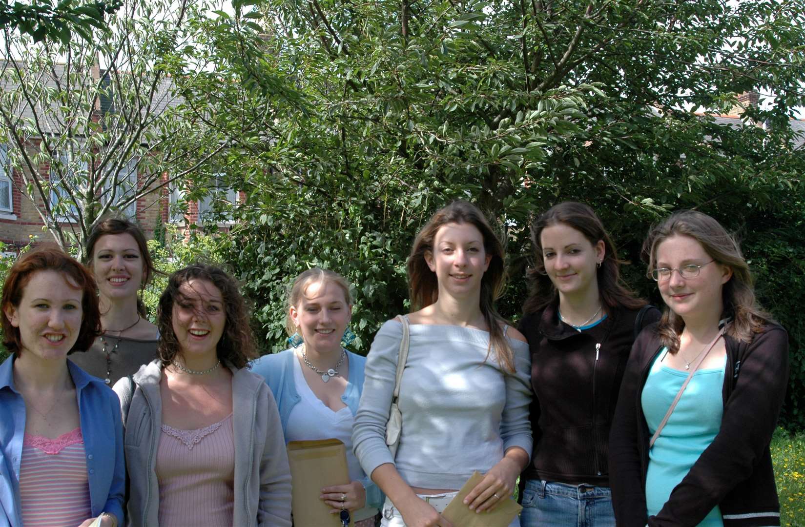 These pupils at Clarendon House Grammar School in Ramsgate all achieved three or more A-grade results in 2004. Picture: Jane Bennett