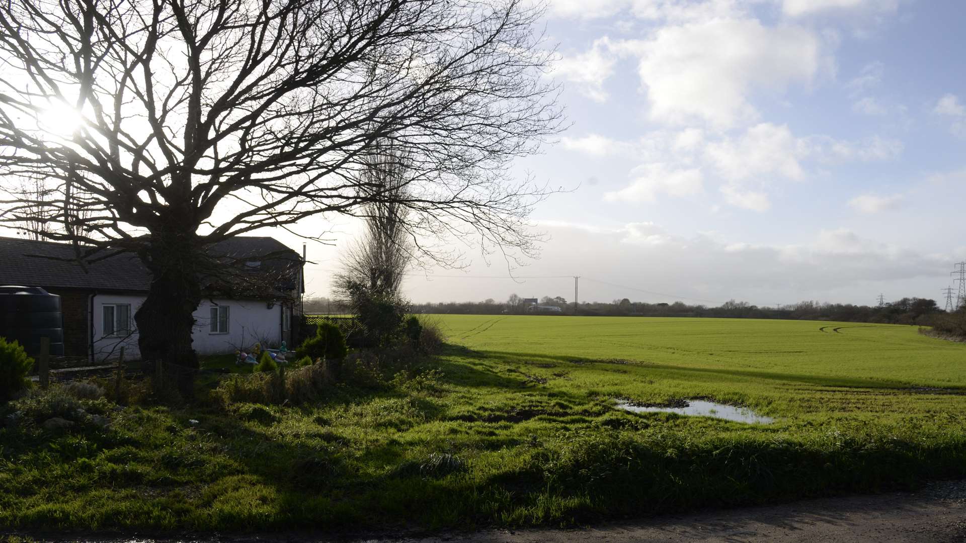 The Isherwood's family home just 10ft from the proposed Stanford West Operation Stack lorry site.