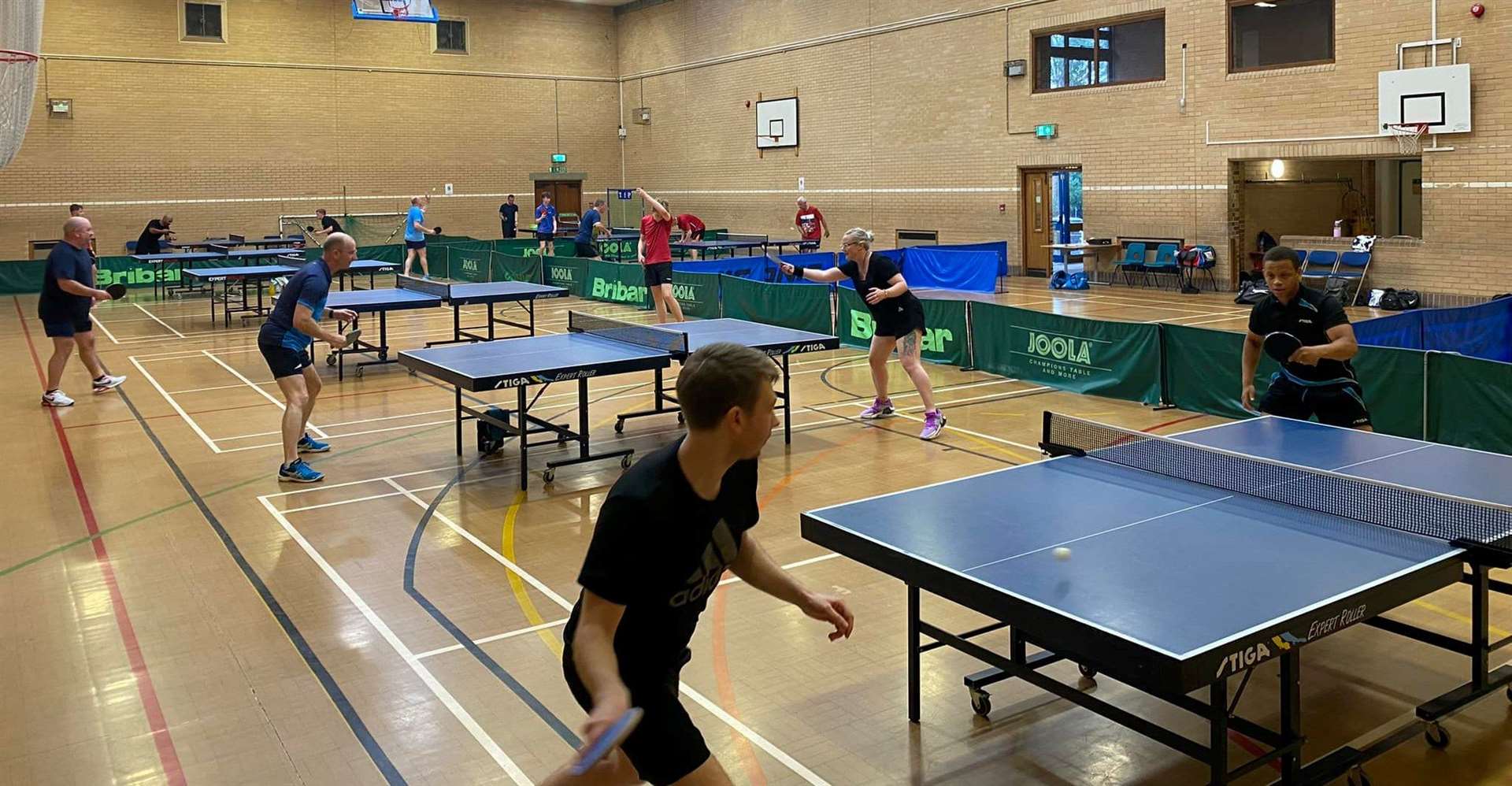 A busy session at the Newhouse Table Tennis venue that is no more