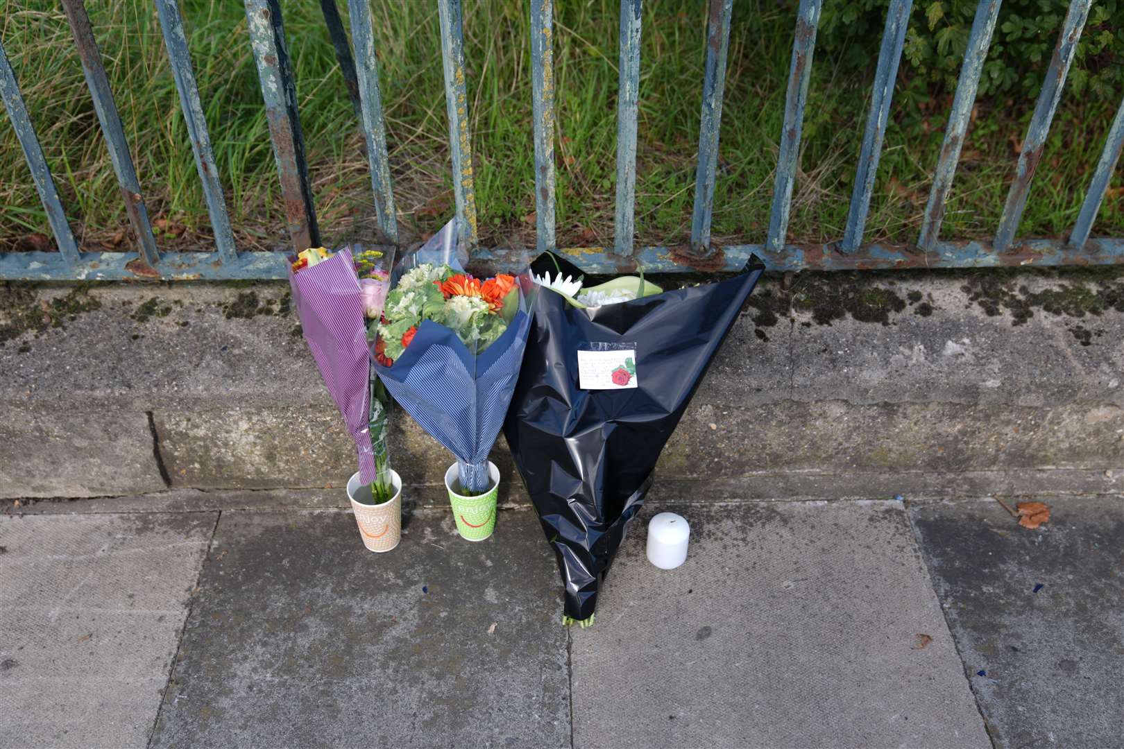 Flowers at the scene of the incident (Ben Whitley/PA)