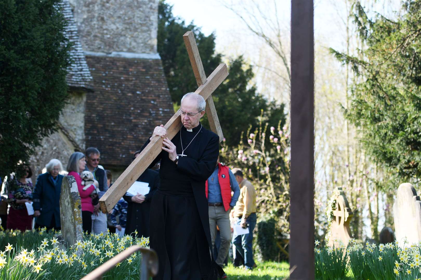 The Archbishop of Canterbury, the Most Revd Justin Welby, visiting Saint Mary the Virgin Church in Sellindge on Good Friday Picture: Barry Goodwin