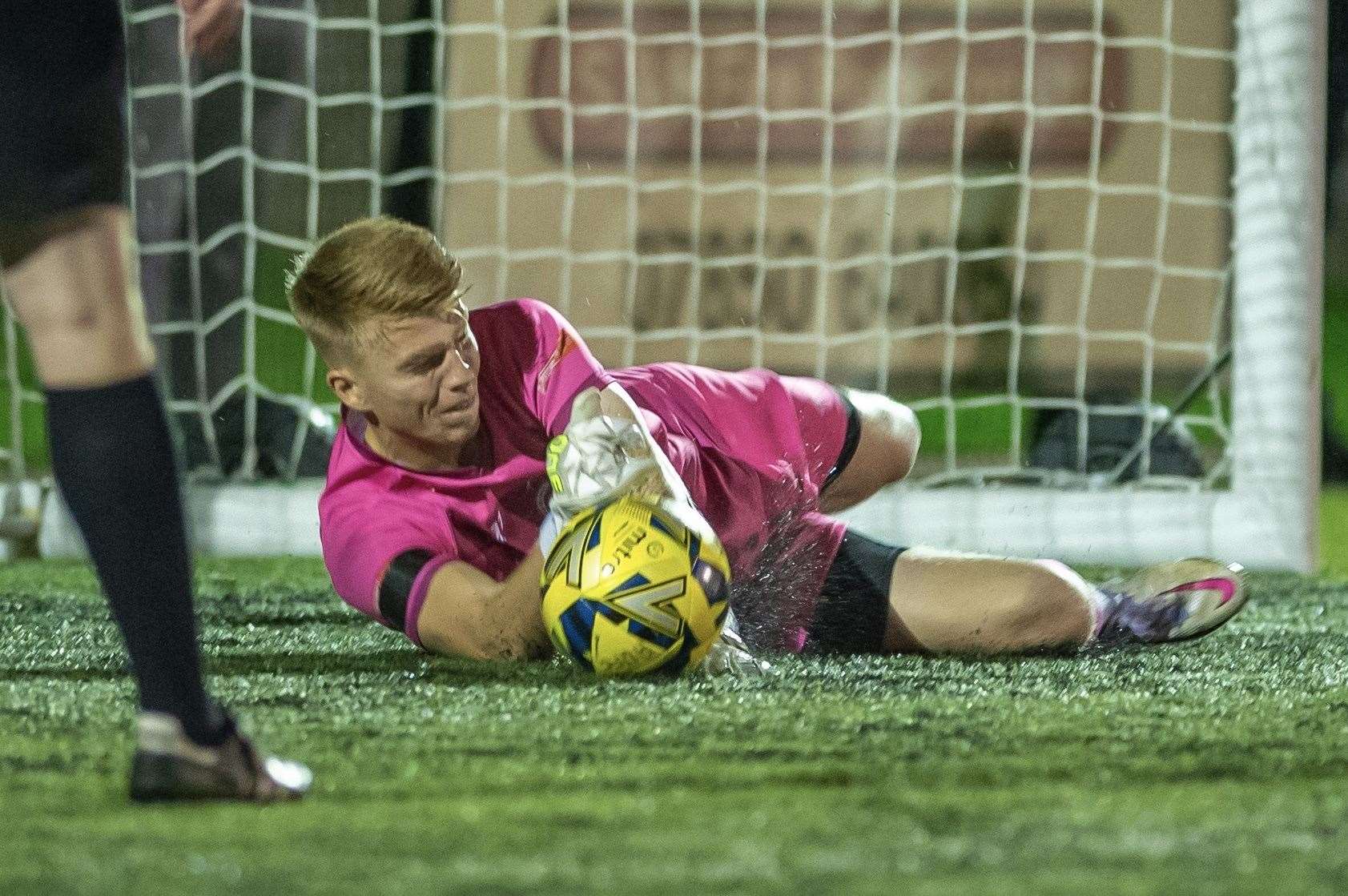 Ashford United goalkeeper Jacob Russell. Picture: Ian Scammell