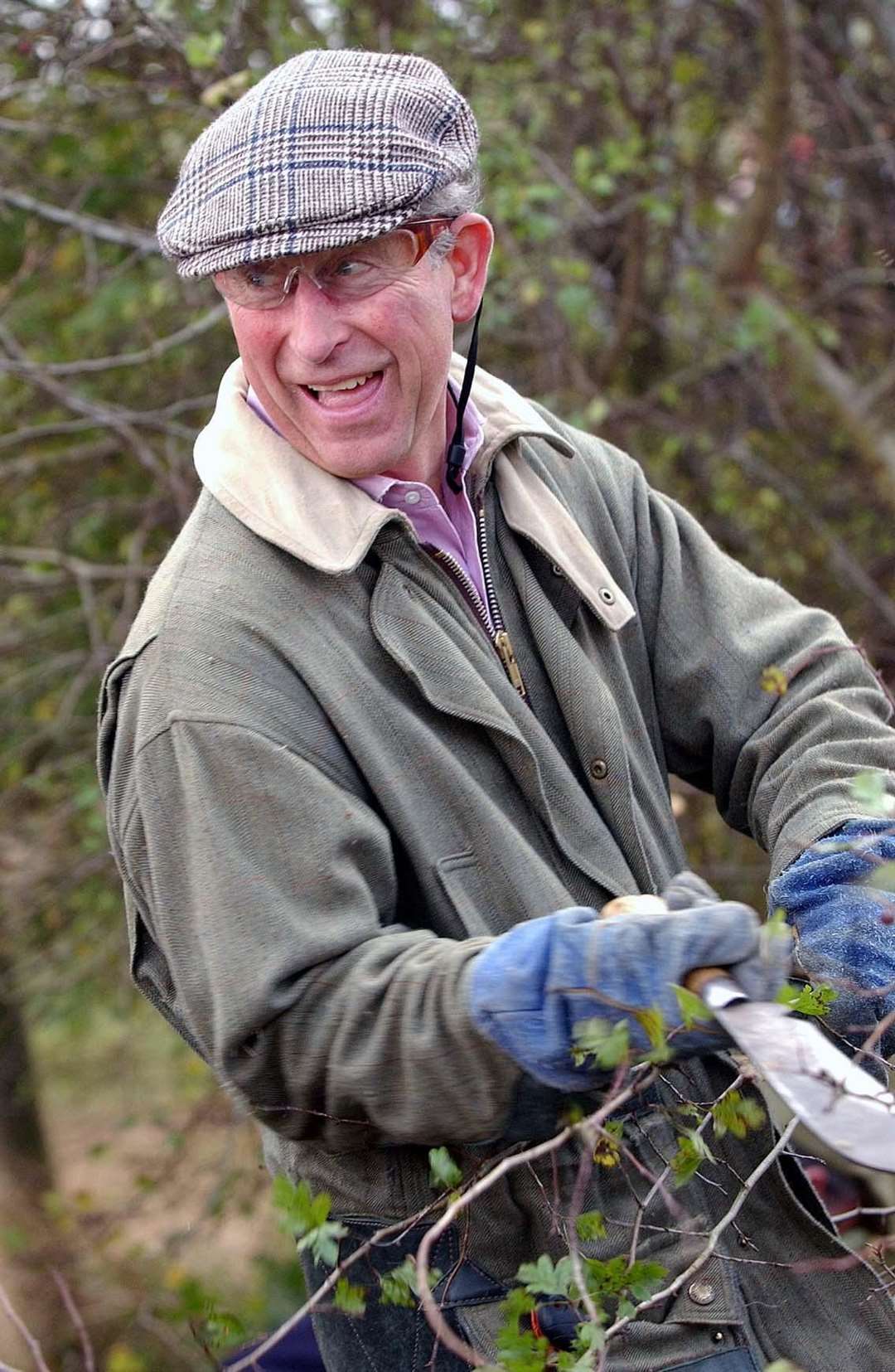 The Prince of Wales during a National Hedgelaying Championships (David McHugh/PA)