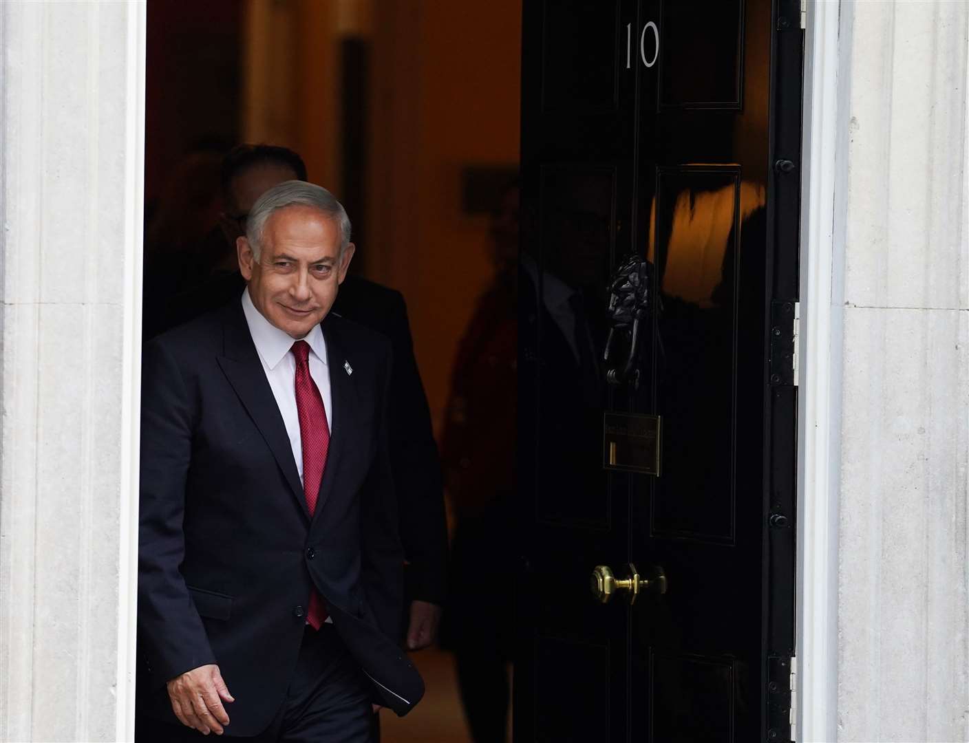 Israeli Prime Minister Benjamin Netanyahu leaves 10 Downing Street (Stefan Rousseau/PA)