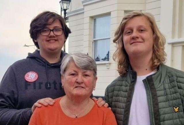 Ethan’s mother Keena does not want another family to go through the same heartache. Pictured: Ethan (left), brother Thomas (right) and their grandmother