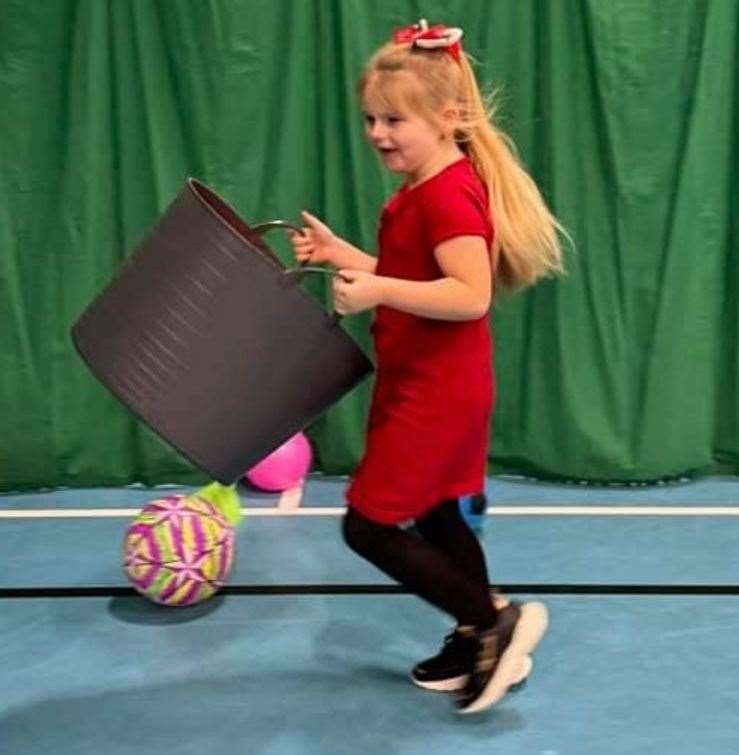 Lilly-Rose is thriving since she started playing football. Picture: Gemma Lawrence