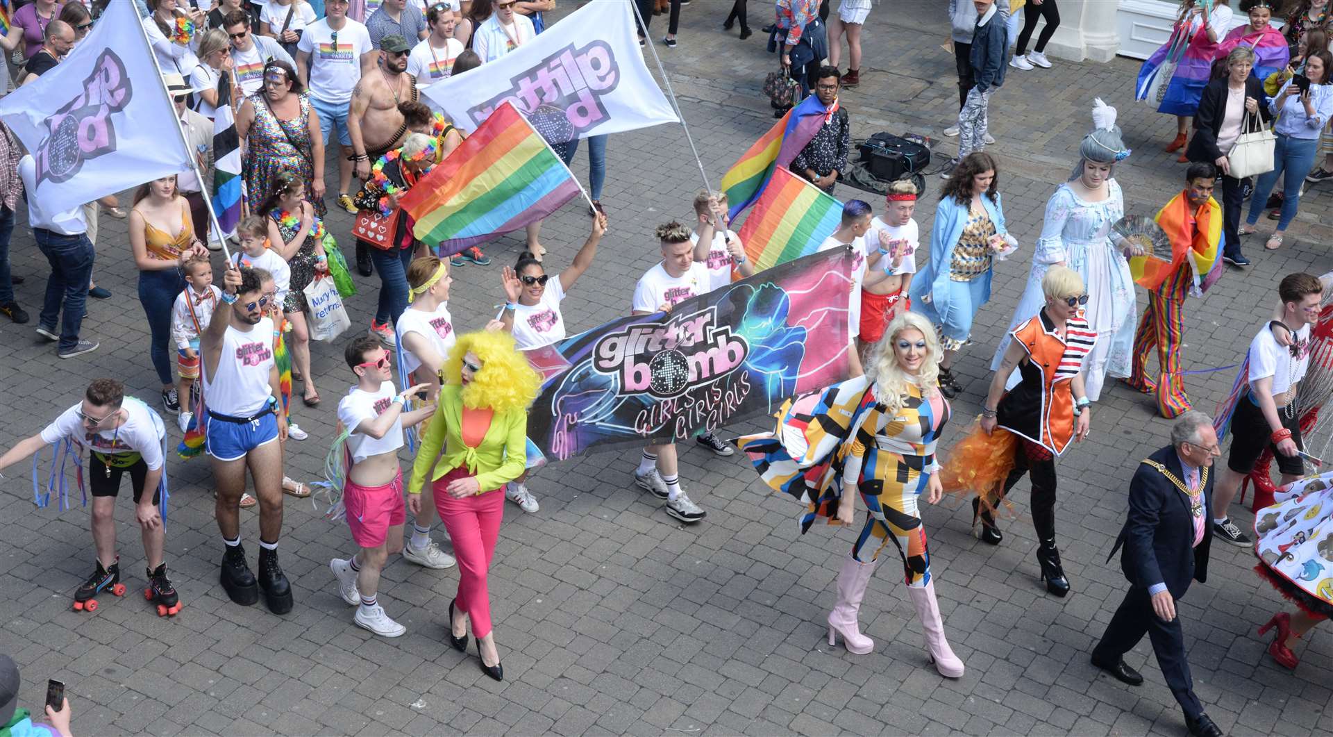 Crowds at Pride in Canterbury. Picture: Chris Davey