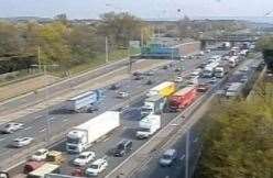 There are delays on the M25 near Junction 2 due to a broken down vehicle. Photo: Highways England