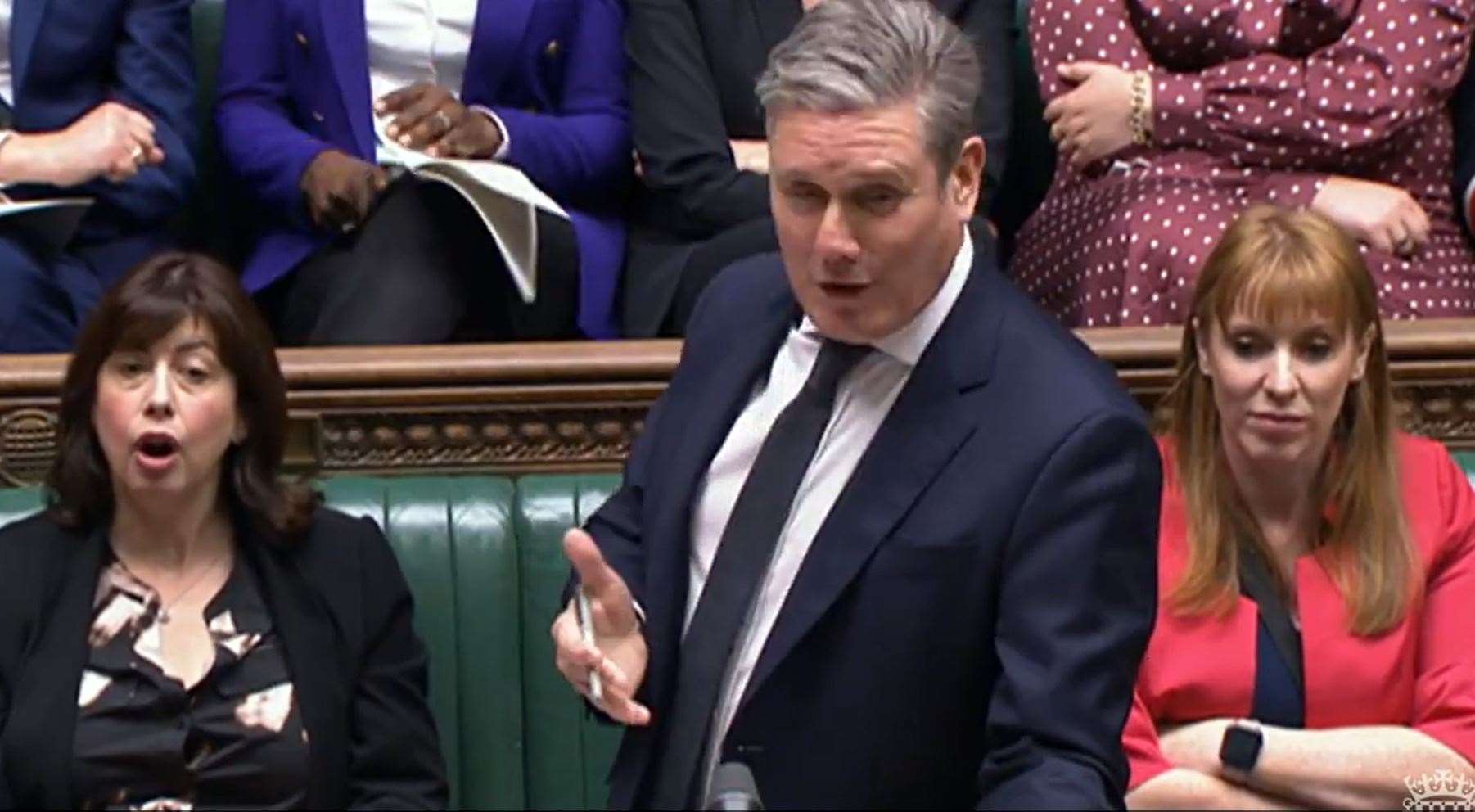 Labour leader Sir Keir Starmer speaks during Prime Minister’s Questions in the Commons (House of Commons/UK Parliament)