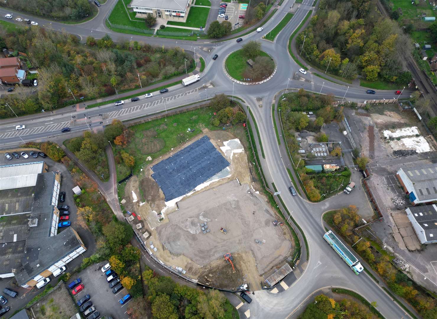 The site of the new McDonald's restaurant near the 'tank roundabout', Ashford. Picture: Barry Goodwin