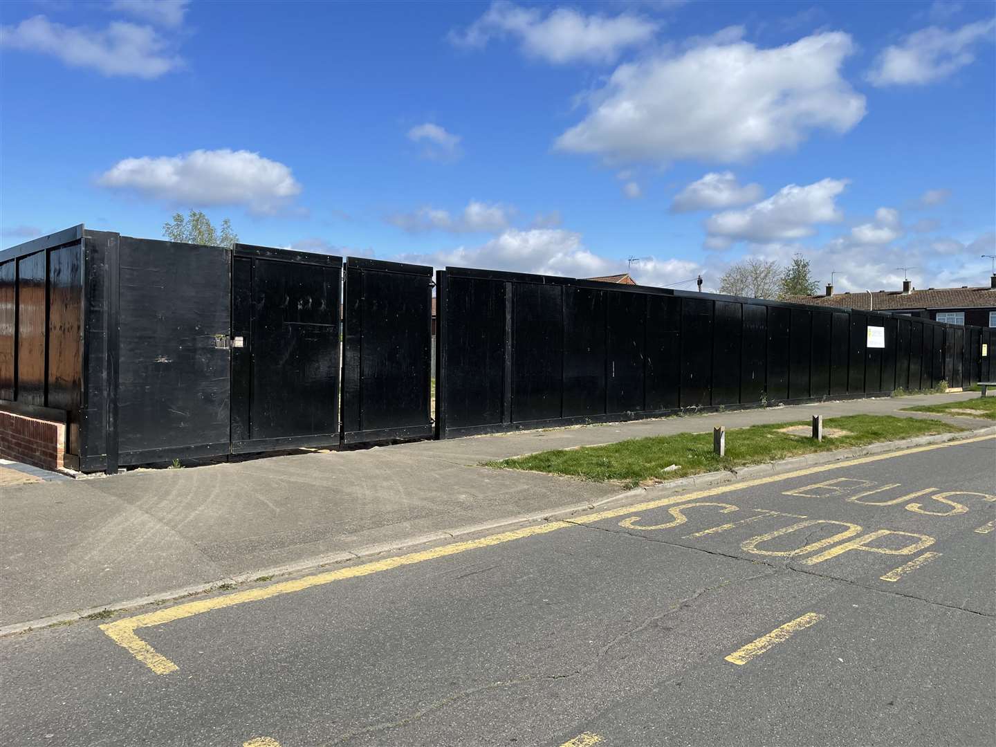 A fence has been erected in Mill View, Willesborough