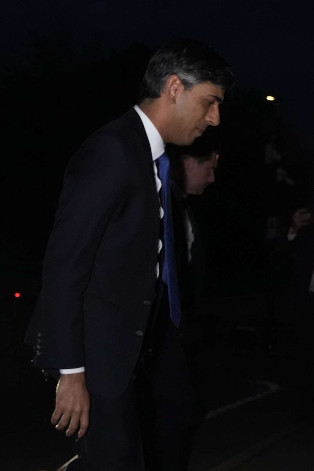 Prime Minister Rishi Sunak arrives at Northallerton Leisure Centre in Northallerton, North Yorkshire, for the count for the Richmond and Northallerton constituency (Danny Lawson/PA)