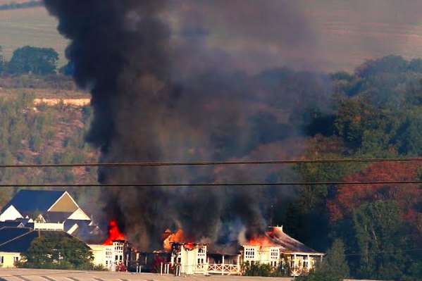 Smoke could be seen across the River Medway. Pic: Keith Thompson