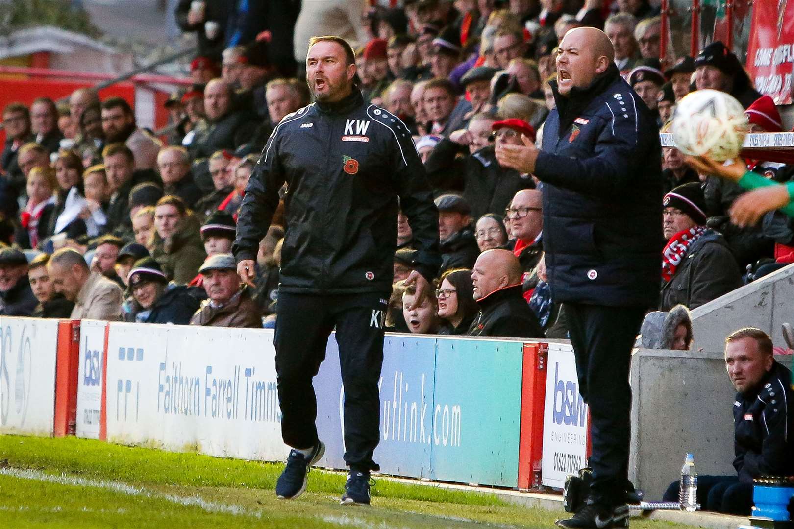 Former Fleet boss Kevin Watson alongside his assistant Tristan Lewis. Picture: Matthew Walker