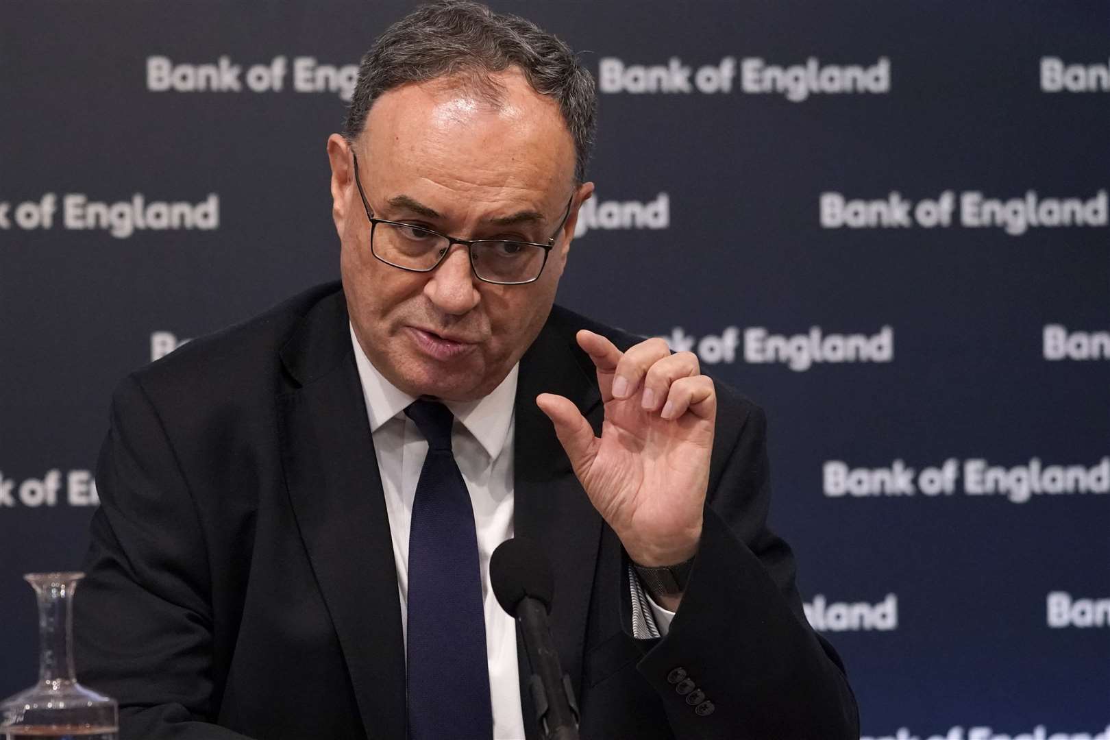 Bank of England governor Andrew Bailey said the central bank needed to be ‘careful not to cut interest rates too quickly or by too much’ in August (Alberto Pezzali/PA)