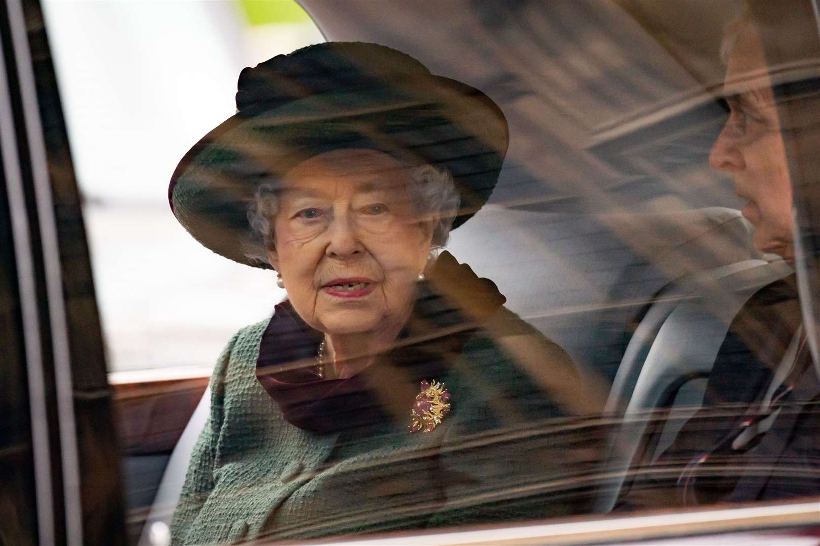 The Queen and the Duke of York leaving the service (Aaron Chown/PA)